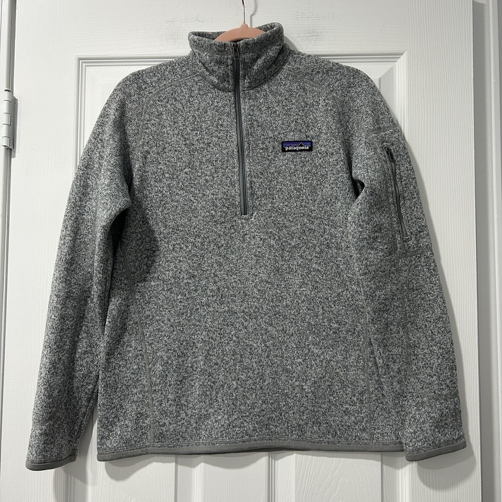 Patagonia Women's Better Sweater 1/4 Zip Fleece Jacket Birch White (grey) Medium